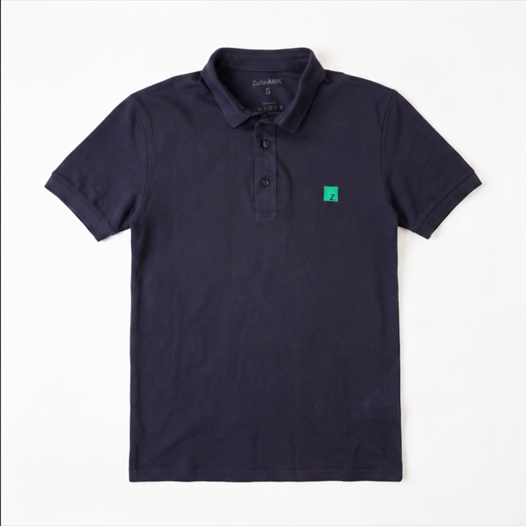Polo bleu marine - logo corrigé